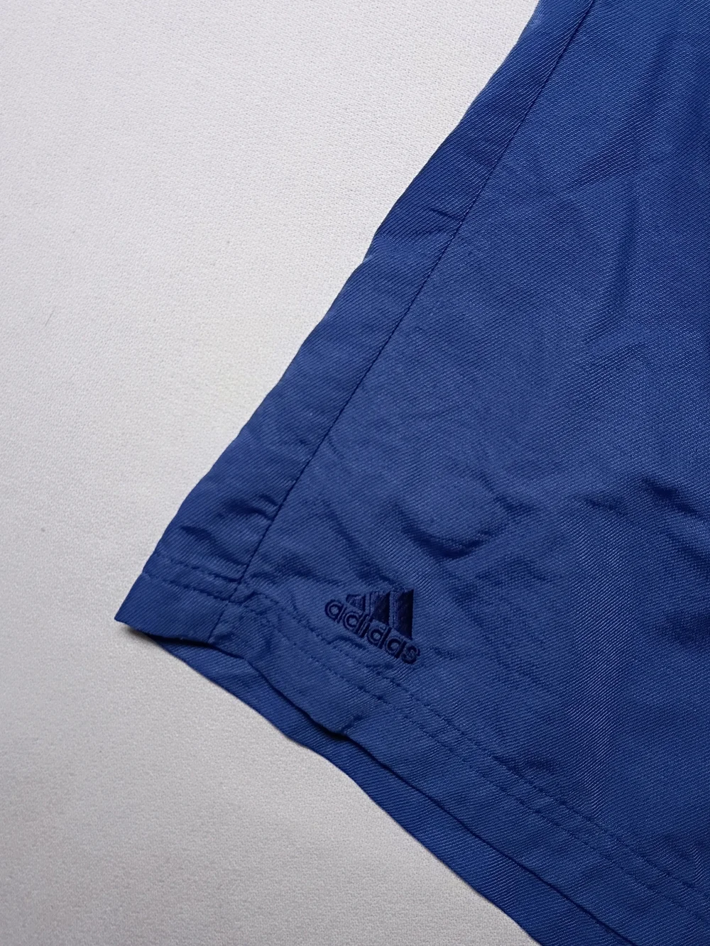 Vintage 2000 Adidas Mens Nylon 3 Stripe Athletic Cargo Shorts Large Royal Blue